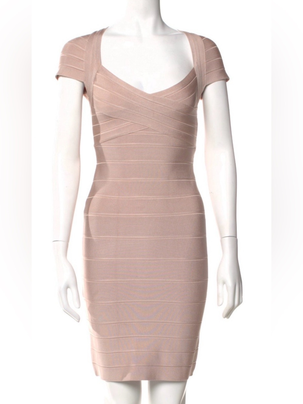 Herve Leger Bandage Dress in Blush XS